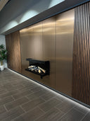 Designpanel Alu Brushed Bronzetone - Wood on Wall  