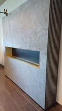 Designpanel Glimmerskiffer - Grey Horizon - Wood on Wall  